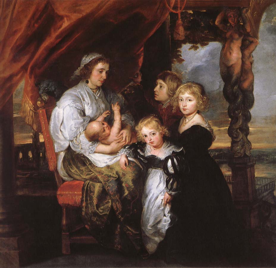 Deborah Kip Sir Balthasar Gerbiers wife, and her children